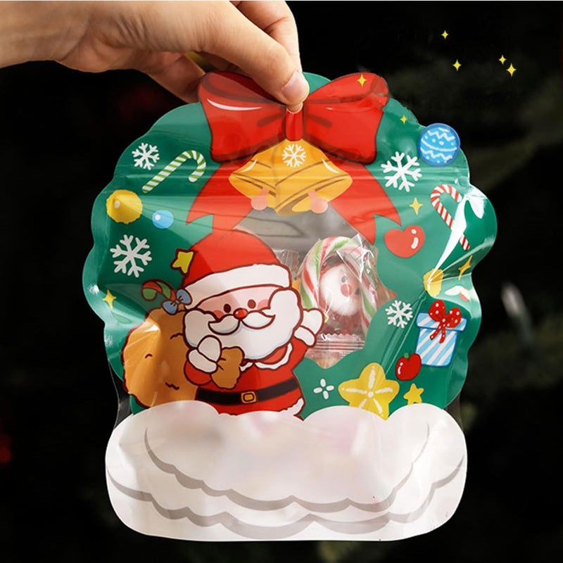 ESUOHYM Christmas Santa Shaped Ziplock Bags - Image 1